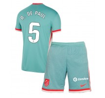 Atletico Madrid Rodrigo De Paul #5 Koszulka Wyjazdowa dzieci 2024-25 Krótki Rękaw (+ krótkie spodenki)